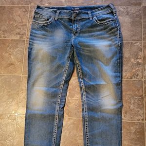 W34/L31 Silver Jeans - Suki Mid Pencil Skinny